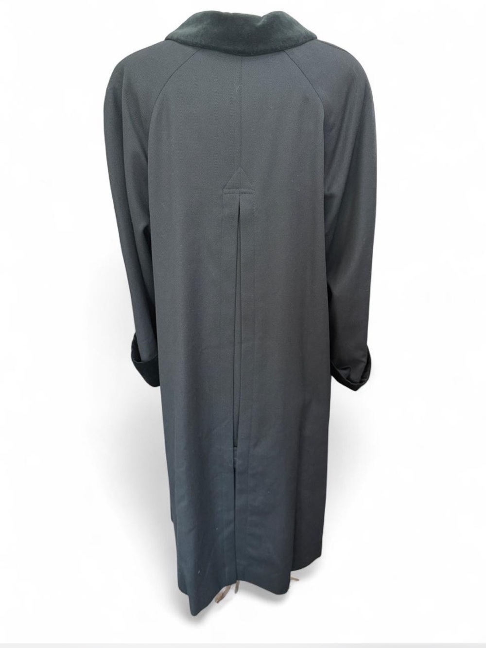 Vintage BURBERRY Wool Gabardine Maxi Coat Pristine size Large - Picture 2 of 10